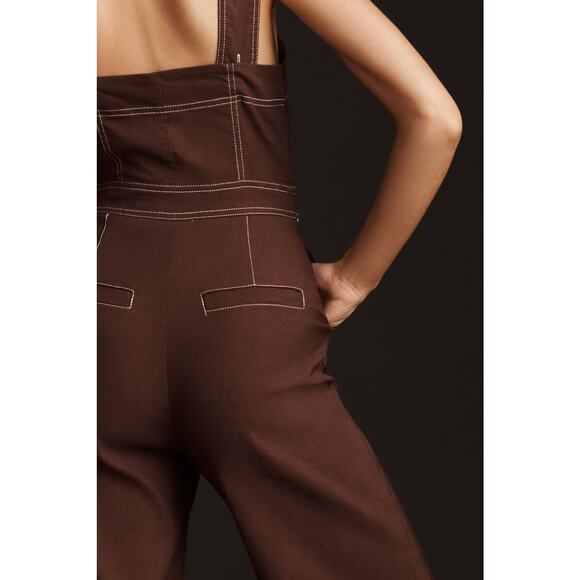 Anthropologie Maeve Portside Button-Front Jumpsuit - New 00P - Picture 4 of 5